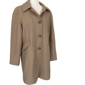 London Fog Botton Dress Wool Blend Coat Size L